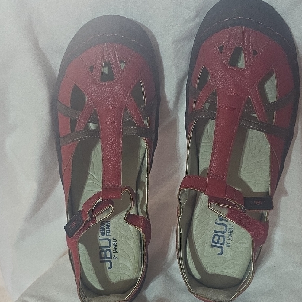 JBU Red and Black Sandals